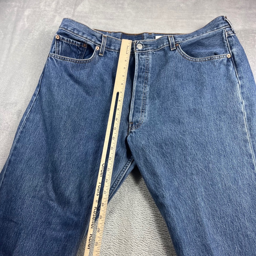 Levis 501 Jeans Mens 40x30 Blue Denim Straight Leg Button Fly Vintage 2002 Y2K - Picture 8 of 14